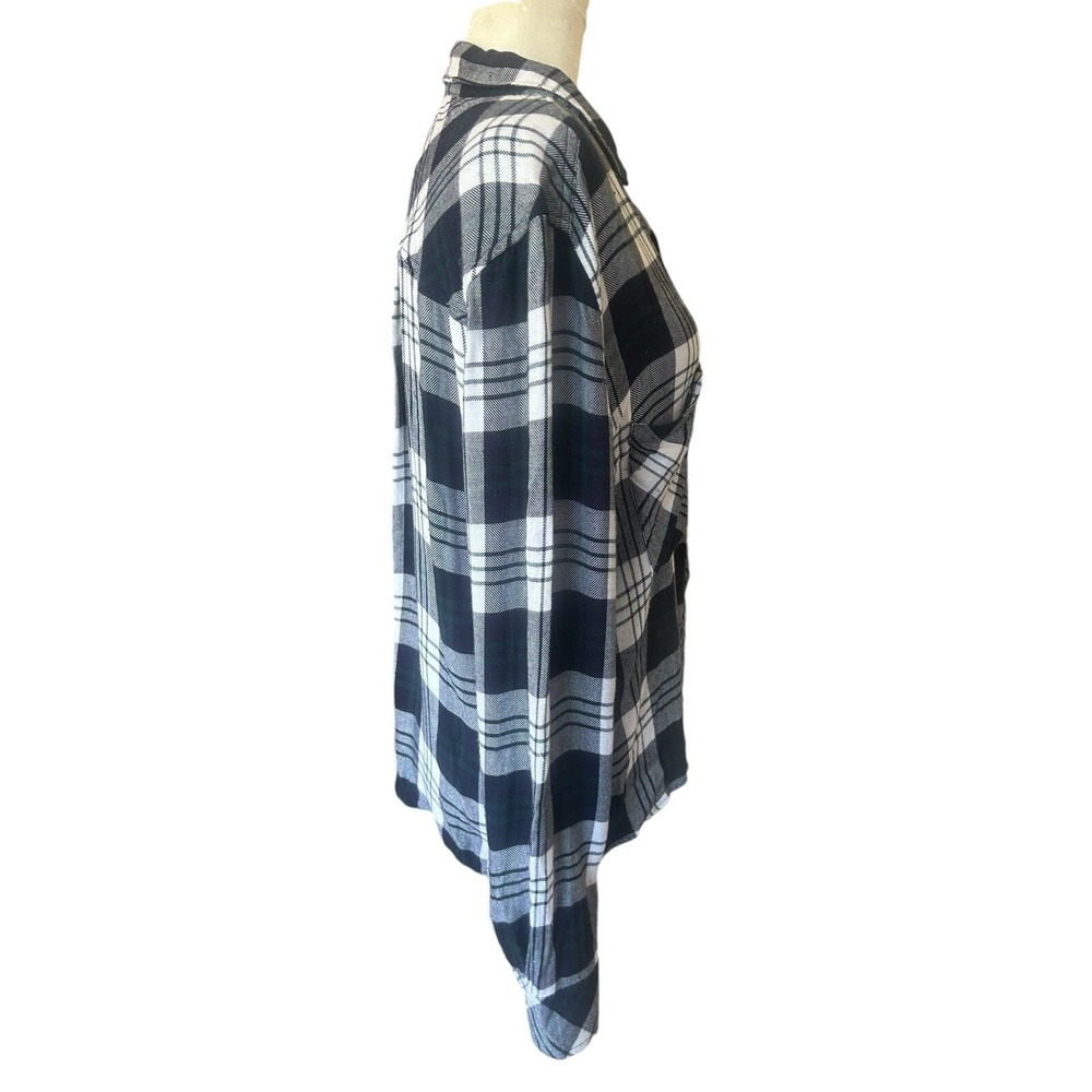 Rails Dylan Plaid Button Shirt Medium Blue Grunge Indie Western Retro Y2k 90s - Picture 9 of 13